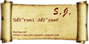 Sárosi József névjegykártya