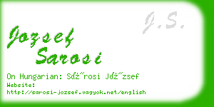 jozsef sarosi business card